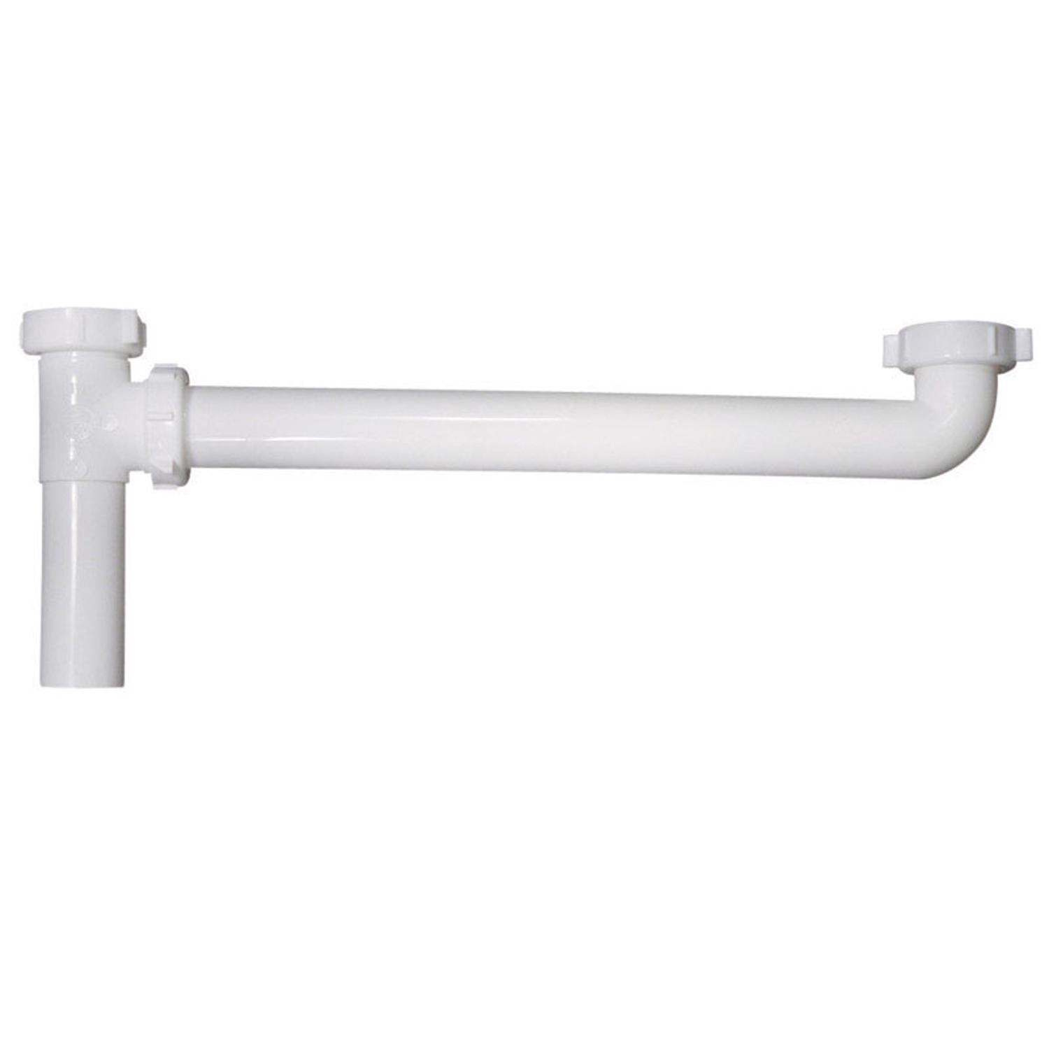 1-1/2 In. X 16 In. White Polypropylene End Outlet Continuous Waste With Baffle Tee