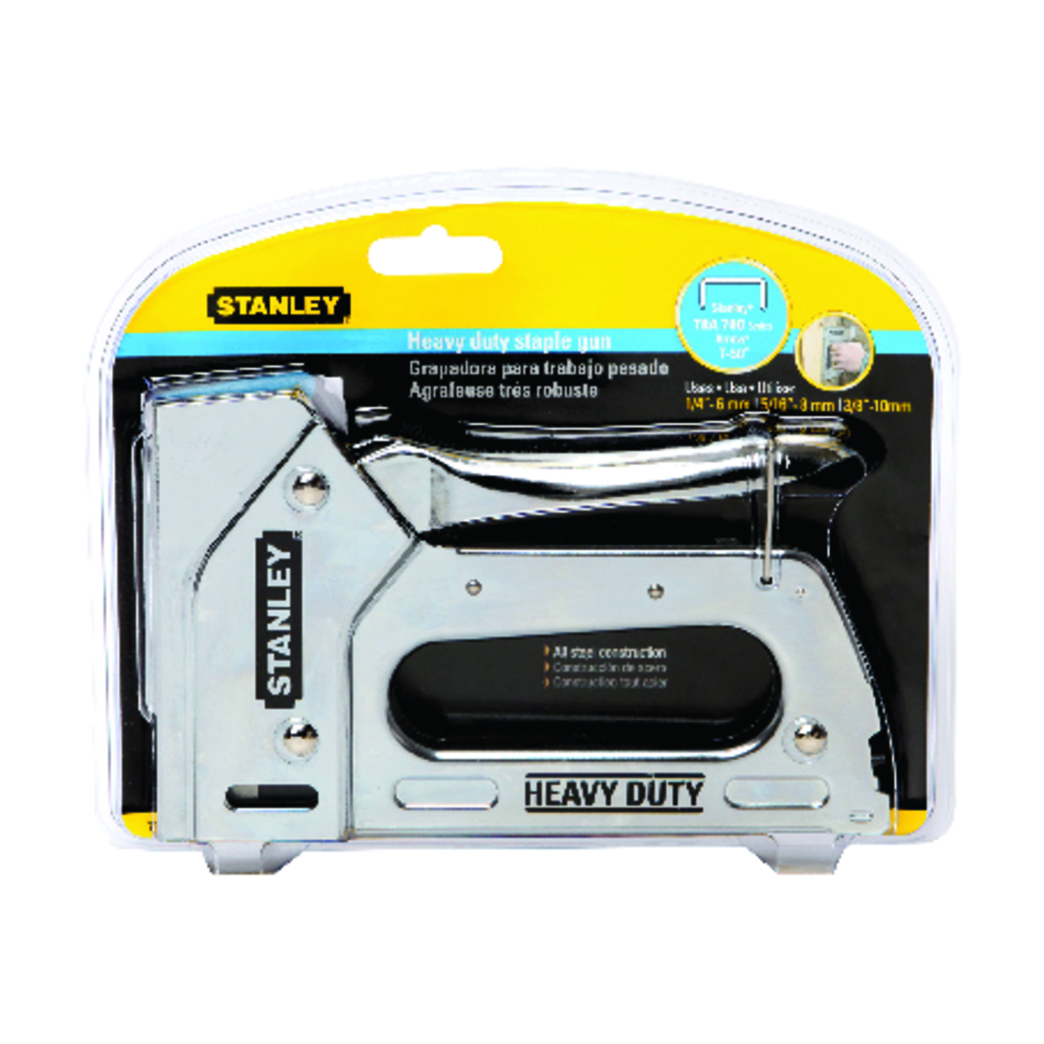 Heavy-duty Staple Gun Tr110 - Chrome-plated Steel Construction, 1/4 In. To 9/16 In.