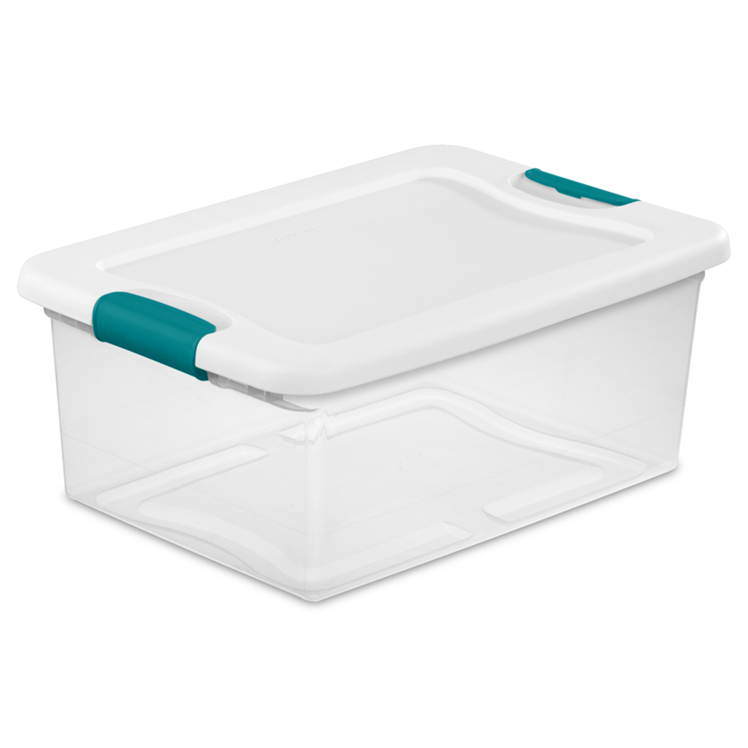 Latching Storage Box, See-Through Base, 15 Qt.