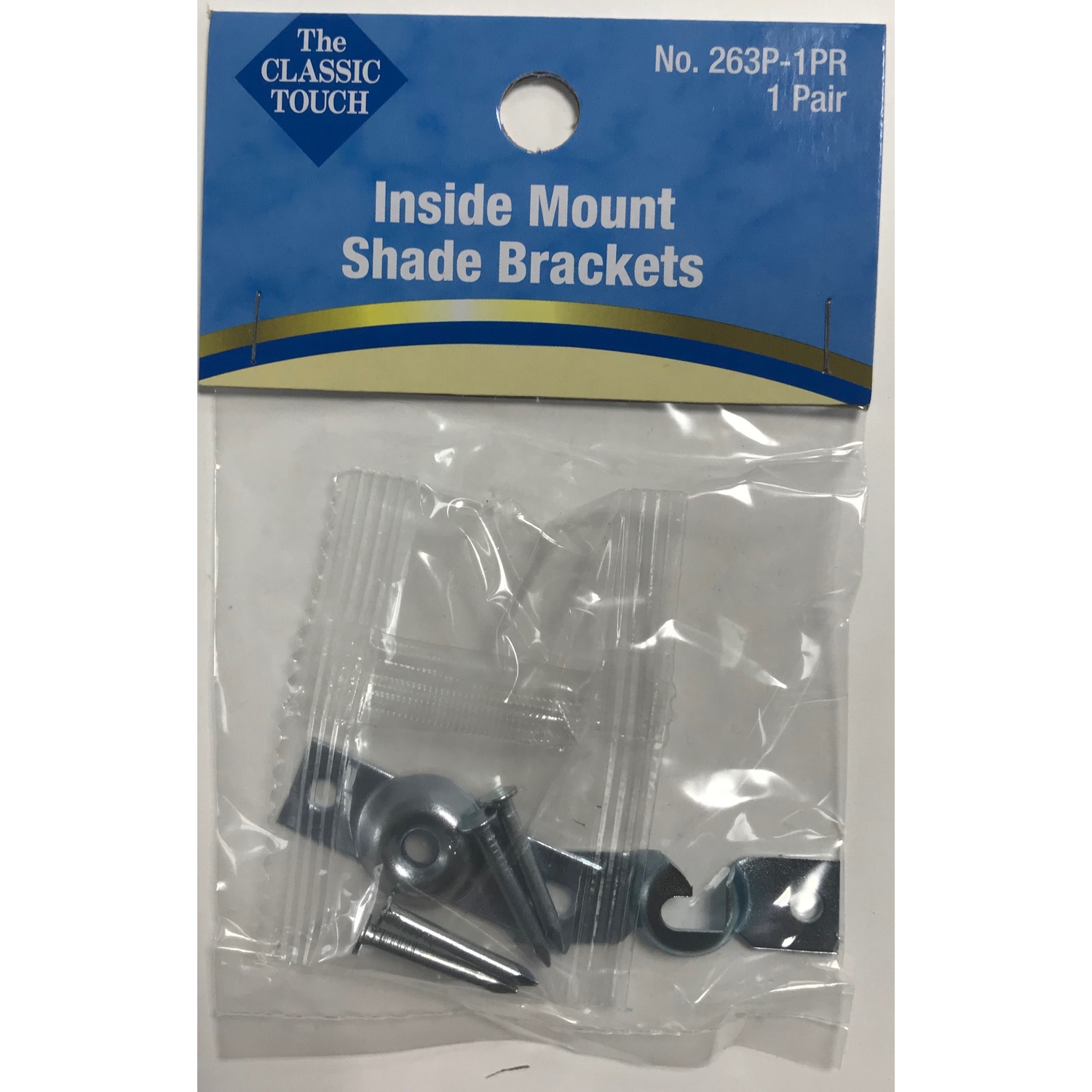Inside Mount Roller Shade Bracket - Zinc Plated - Model 263p-1pr