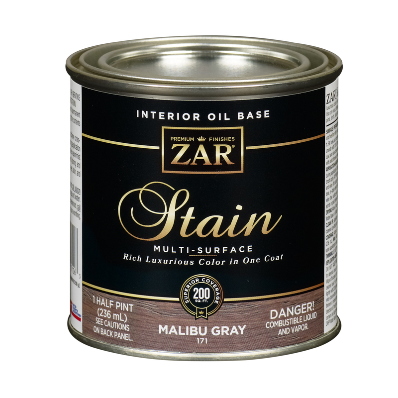 Interior Wood Stain, Malibu Gray, 1/2 Pt.