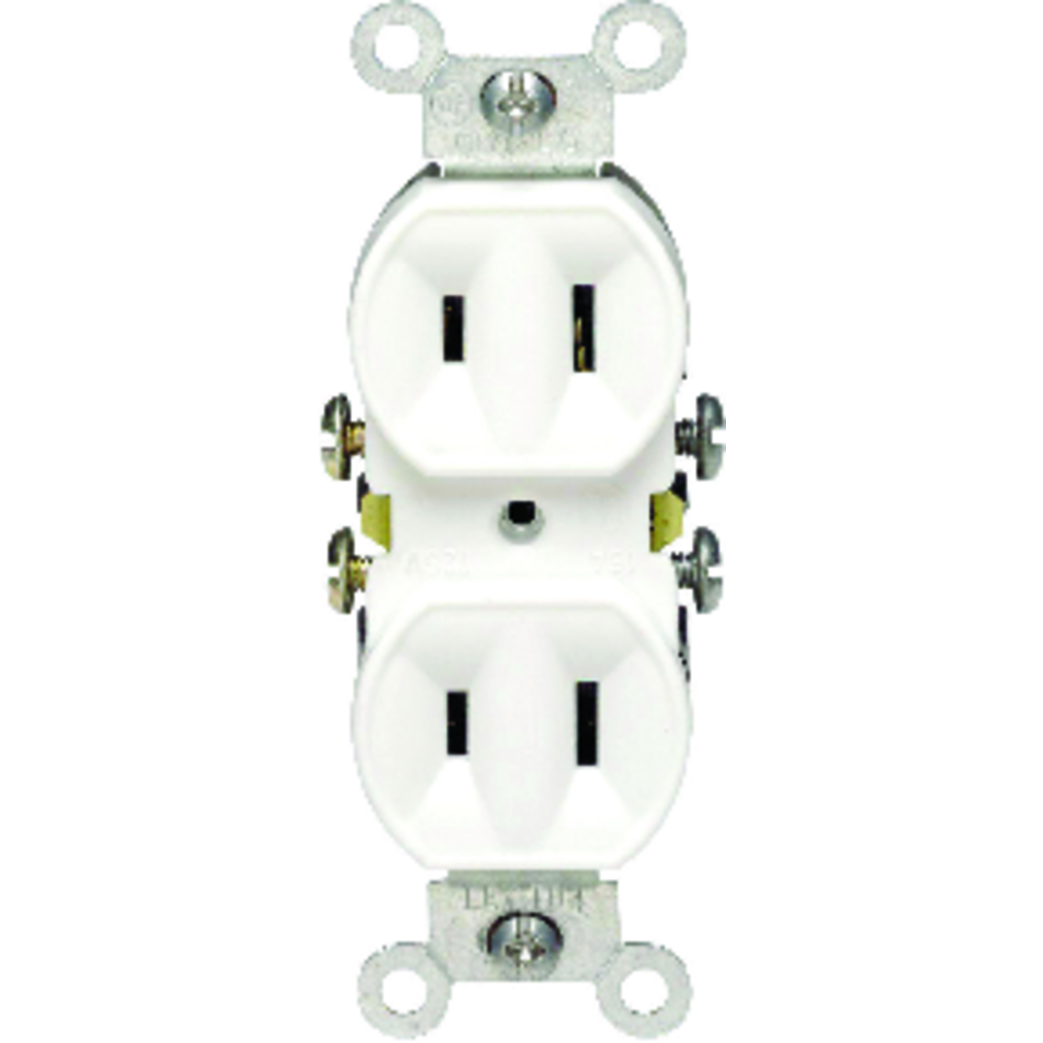 Leviton 15A White Residential Grade 1-15R Duplex Outlet