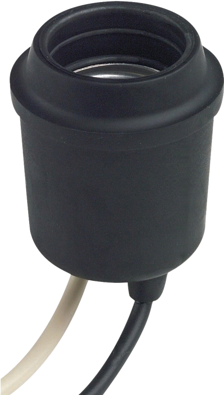 Leviton Keyless Medium Base Black Lamp Socket