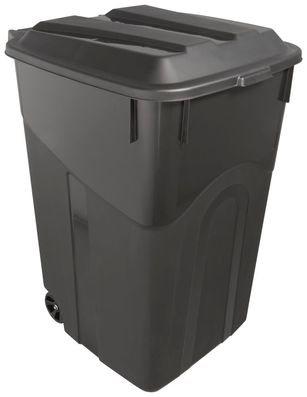 45 Gallon Wheeled Trash Can With Attached Lid - Model Ti0075