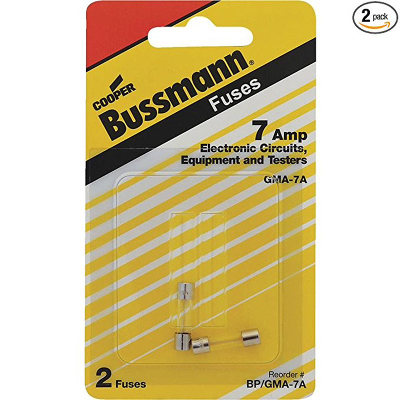 Bussmann 7A GMA Glass Tube Electronic Fuse (2-Pack)