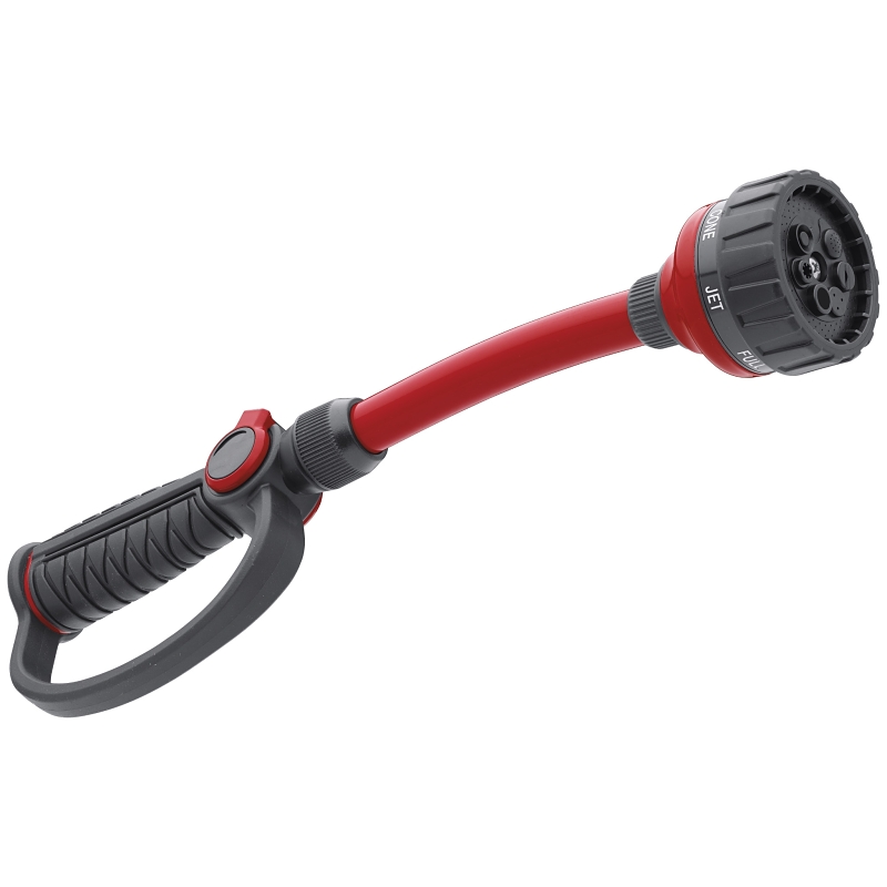 Orbit Pro Flo 14 In. 7-Pattern D-Grip Water Wand, Red & Black