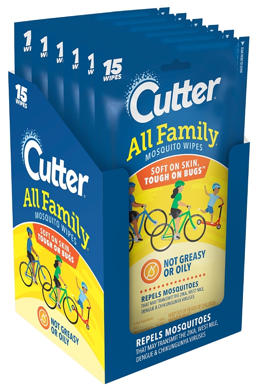 Cutter All Family Mosquito Wipes (15-Pack)