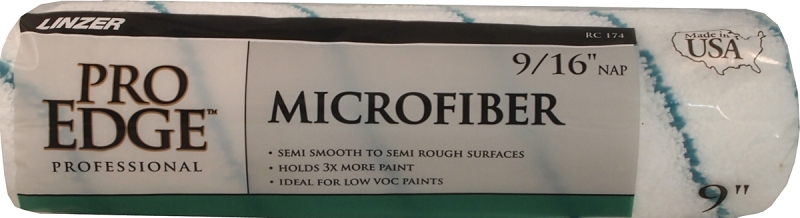 Linzer Pro Edge Microfiber 9/16 in. x 9 in. W Regular Paint Roller Cover For Semi-Rough Surfac