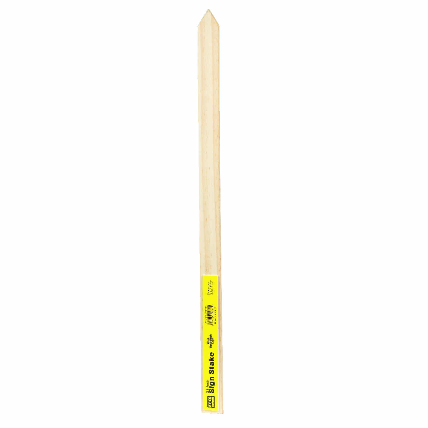 1.25 In. X 21 In. Wooden Sign Stake With Adhesive Strip