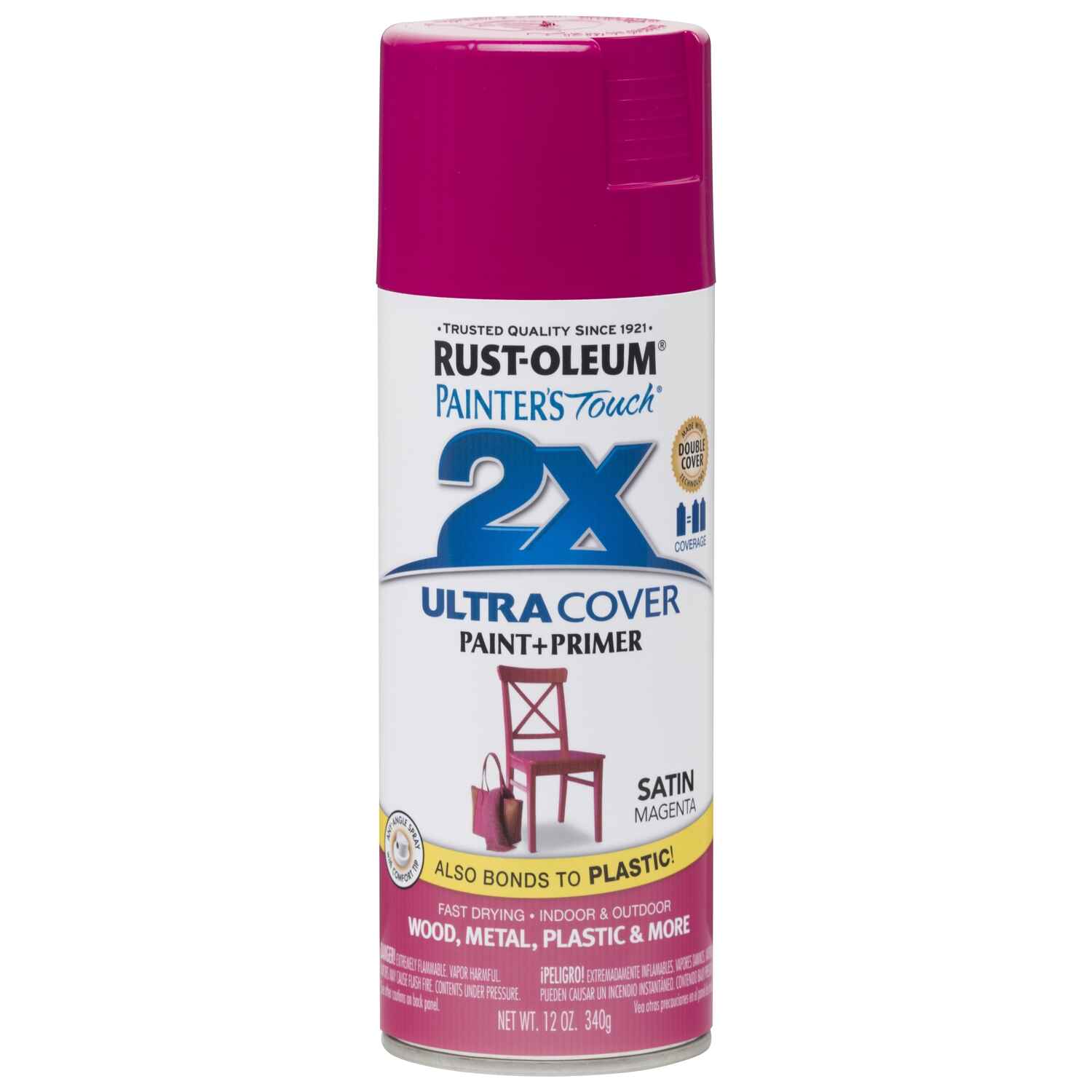 Painter's Touch 2x Ultra Cover 12 Oz. Satin Magenta Spray Paint