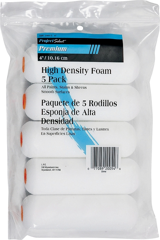 Linzer Impact Foam 1/4 in. x 4 in. W Mini Paint Roller Cover For Smooth Surfaces 5 pk
