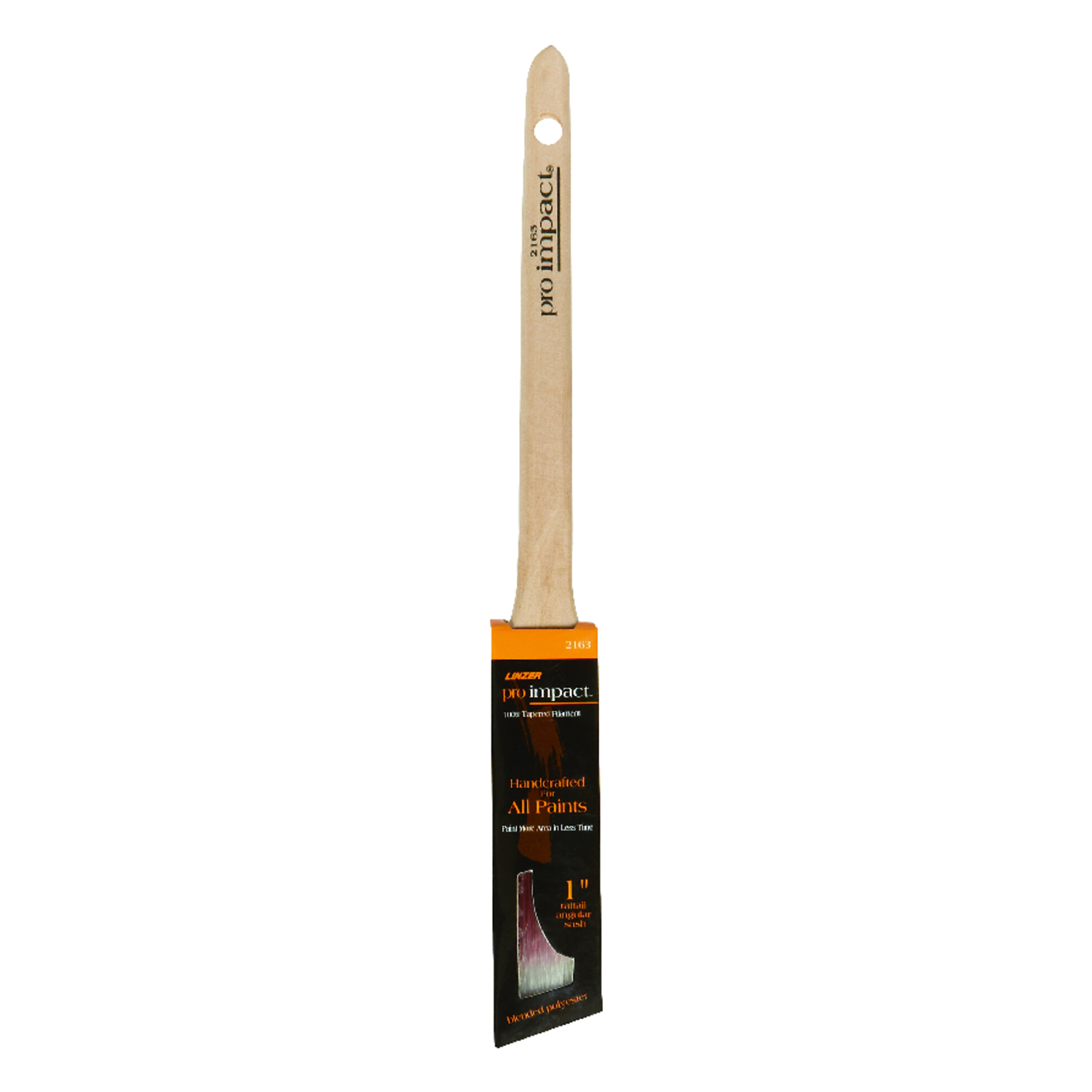 Pro Impact 1 Inch Angle Trim Paint Brush With Polyester Blend Bristles