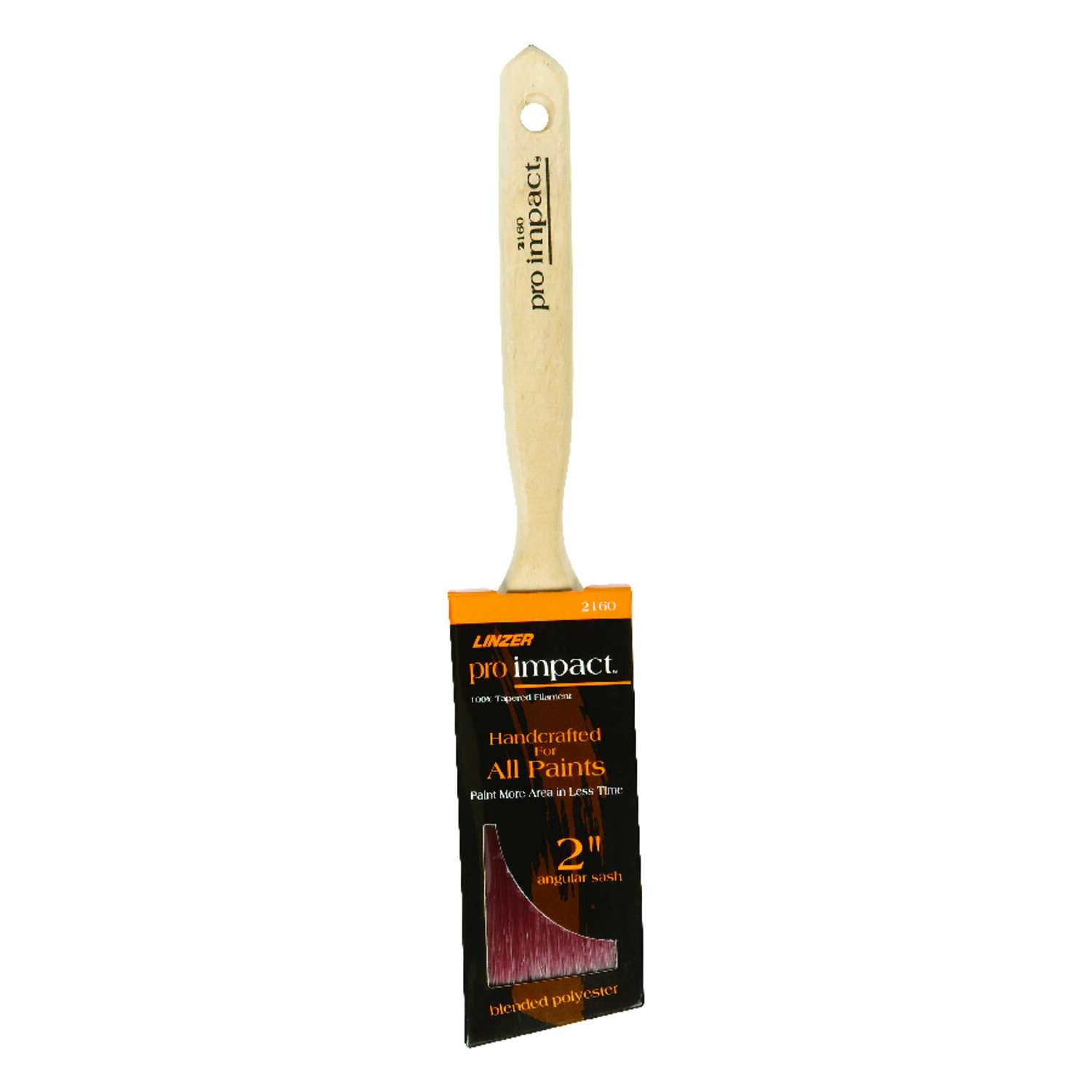 Pro Impact 2 In. Angle Trim Paint Brush - Professional Quality For All Paints