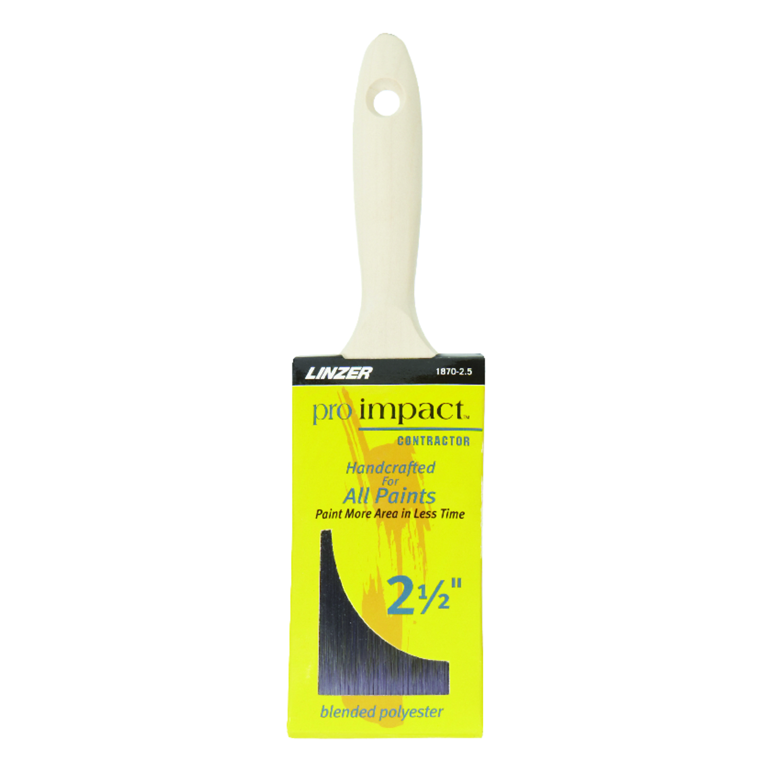 Pro Impact 2.5 In. Flat Paint Brush With Polyester Blend Bristles