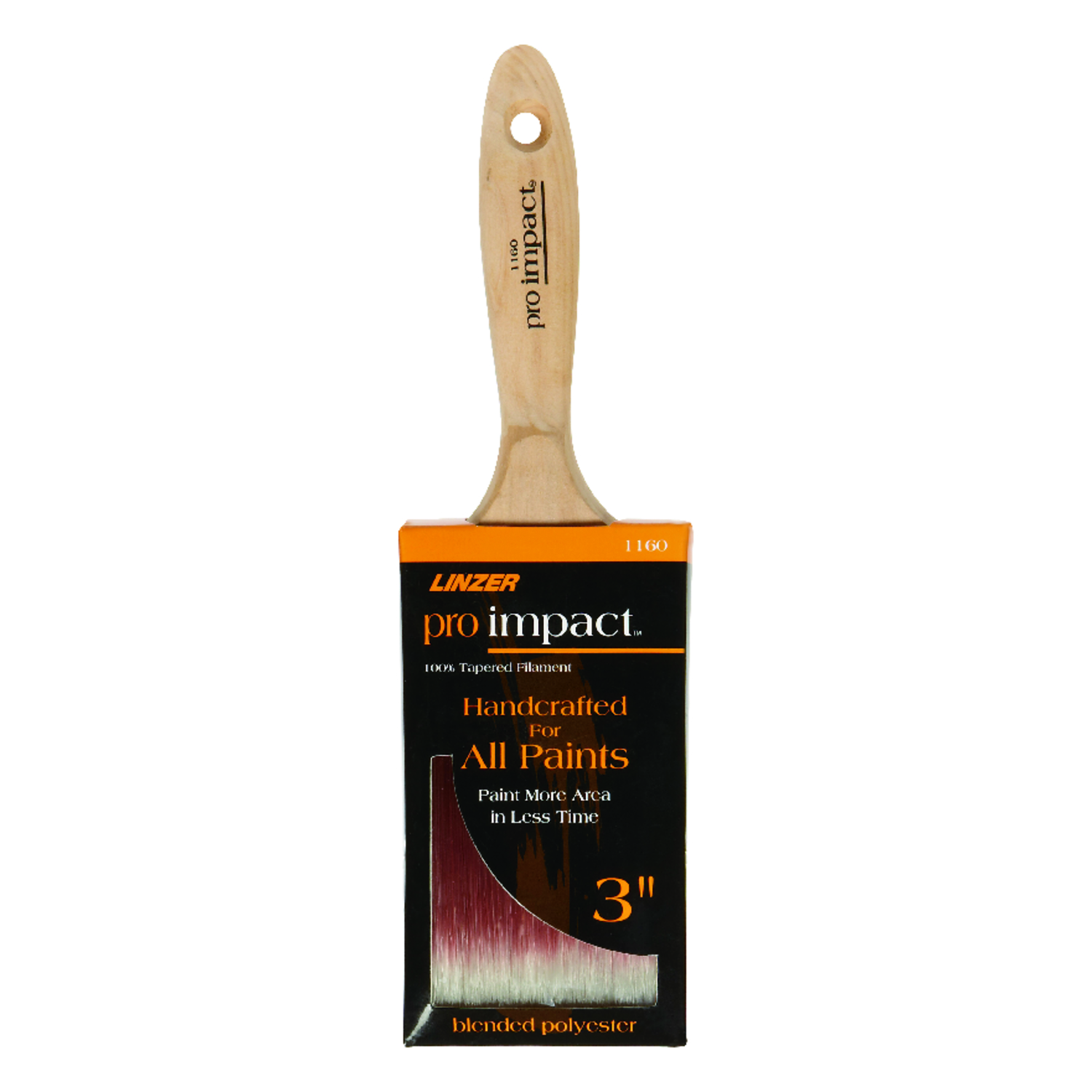 Pro Impact 3 In. Flat Paint Brush - Professional Quality For All Paints