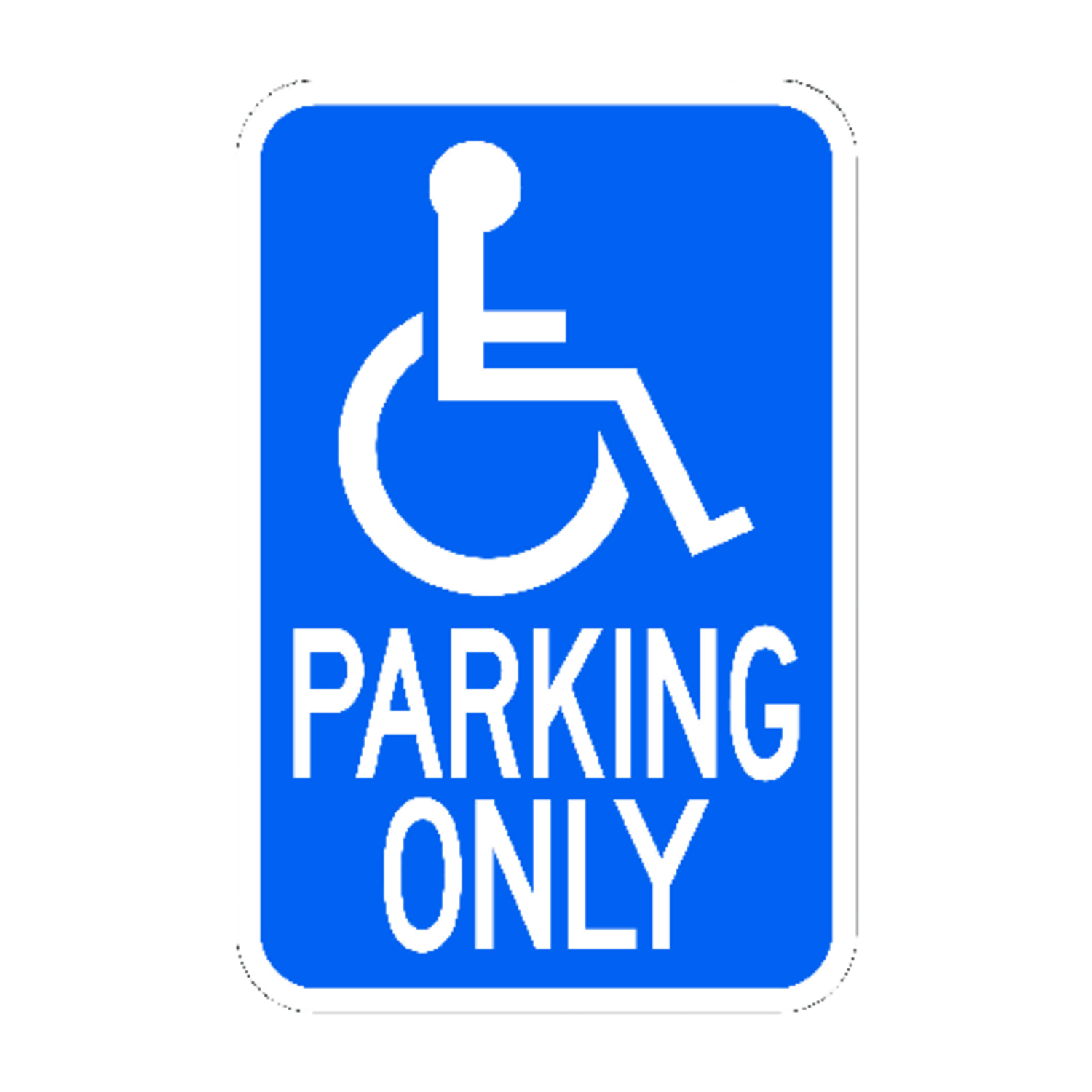 Heavy-duty Aluminum Handicap Parking Sign, 18 In. H X 12 In. W