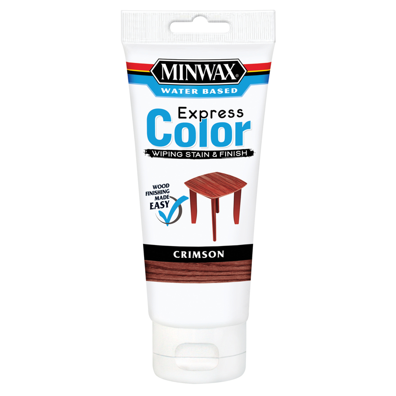 Express Color Wiping Wood Stain & Finish, Crimson, Water-Based, 6-oz.