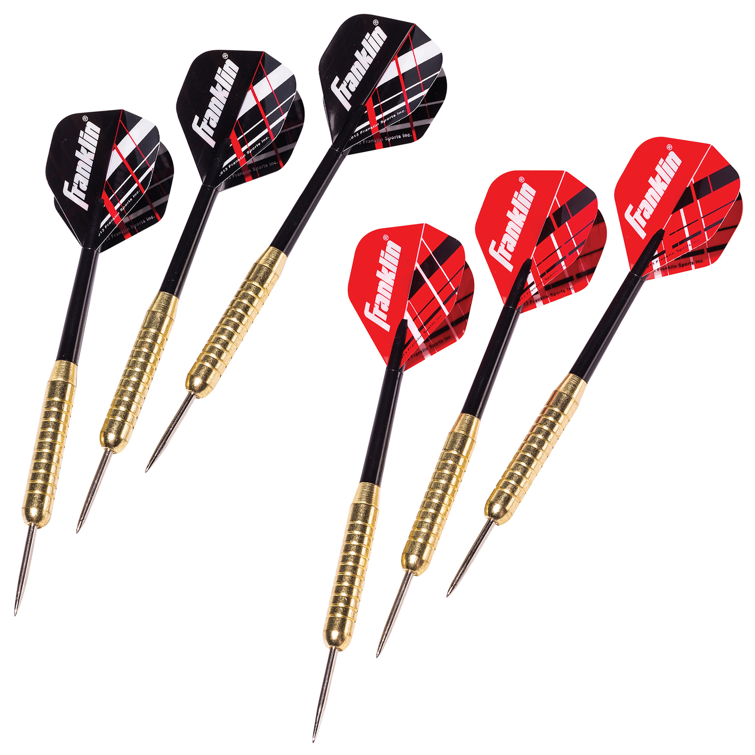 Franklin Brass-Coated Steel 18 Gm. Steel Tip Dart Set (6-Pack)