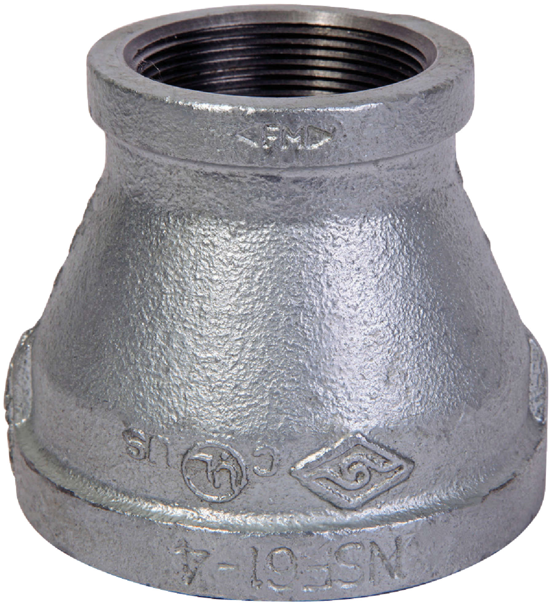 1-1/4 In. X 1 In. Fpt Reducing Galvanized Coupling - Malleable Iron