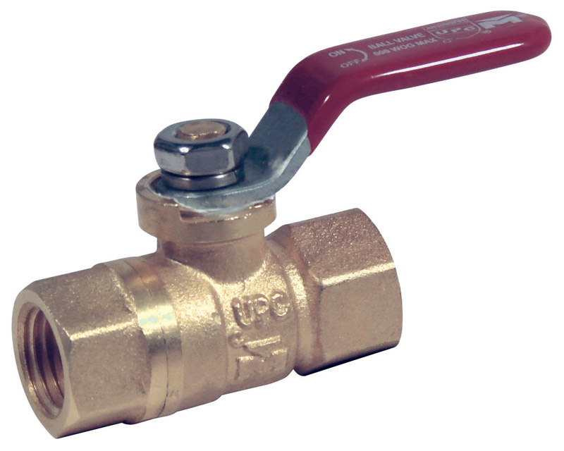 Full Port Ball Valve, Lead Free, Forged Brass, 1/4 In. FPT