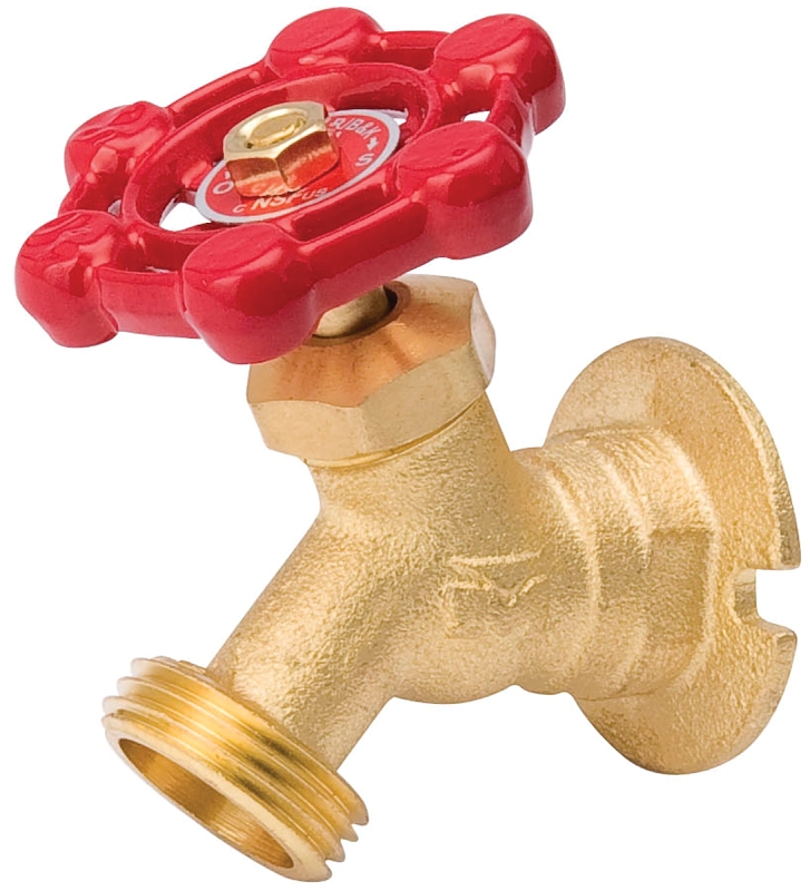Sillcock, Brass, Flanged, 3/4 FP x 3/4 In. Hose