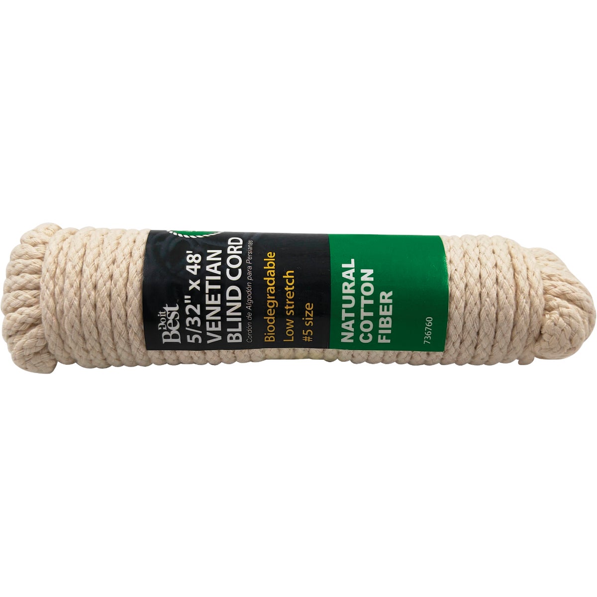 48 Ft. Cotton Fiber Venetian Blind Cord - 5/32 In. Diameter