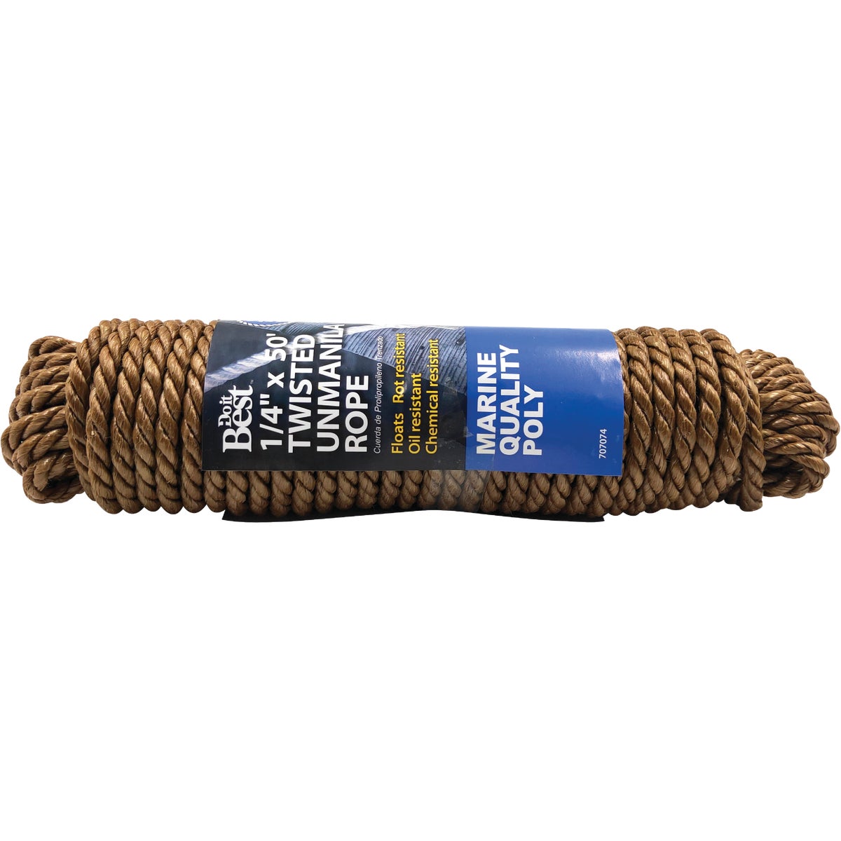 1/4 In. X 50 Ft. Natural Twisted Unmanila Polypropylene Rope
