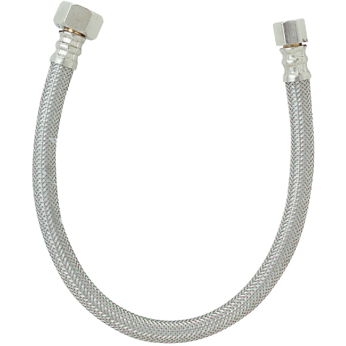 3/8 In. C X 1/2 In. F X 16 In. L Stainless Steel Faucet Connector