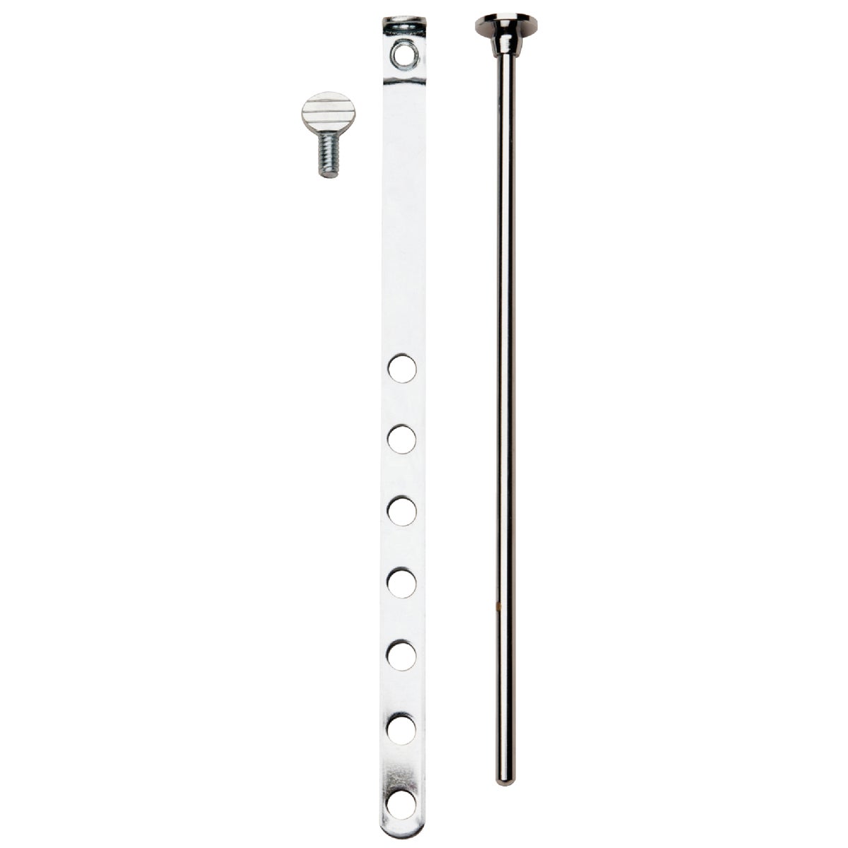 Metal Pop-up Rod With Adjustable Linkage For Lavatory Bowl Assemblies