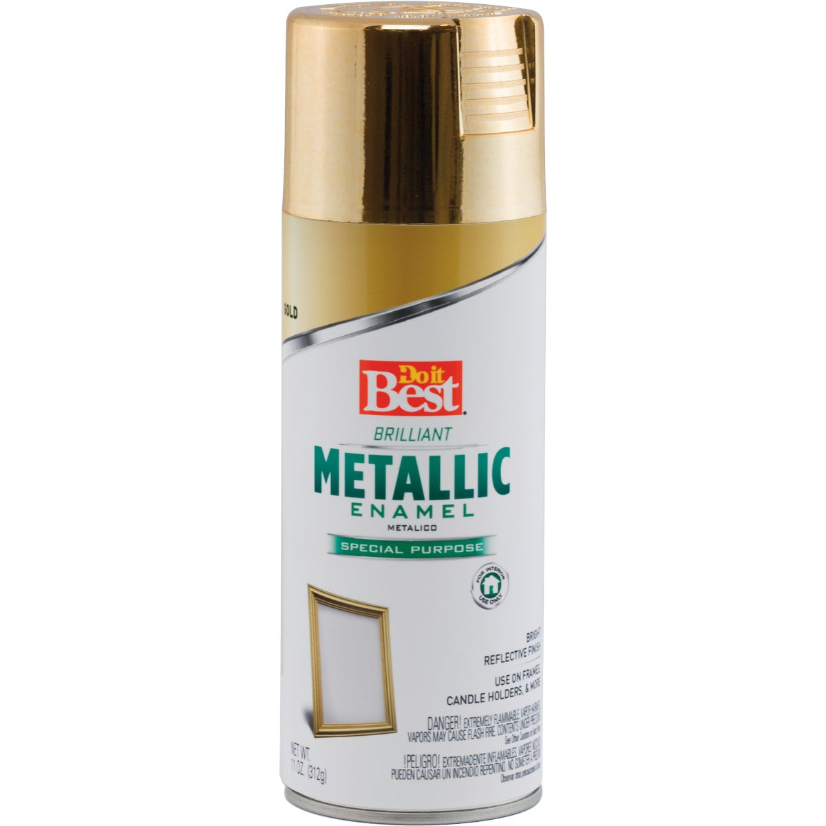 11 Oz. Gold Metallic Satin Enamel Spray Paint - Model 203296d