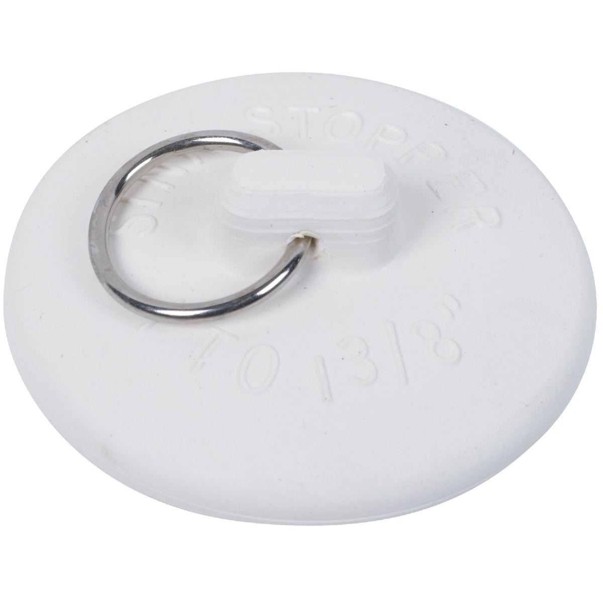 1 In. To 1-3/8 In. Rubber Sink Drain Stopper With Nickel-plated Brass Ring