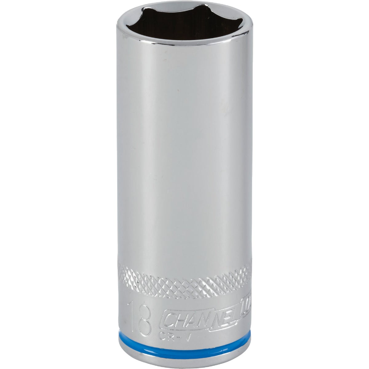 3/8 In. Drive 18 Mm 6-point Deep Metric Socket - Chrome Vanadium Steel