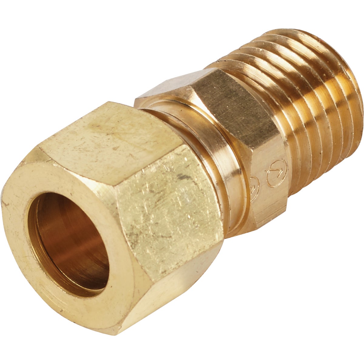 3/8 In. X 1/4 In. Brass Male Union Compression Adapter