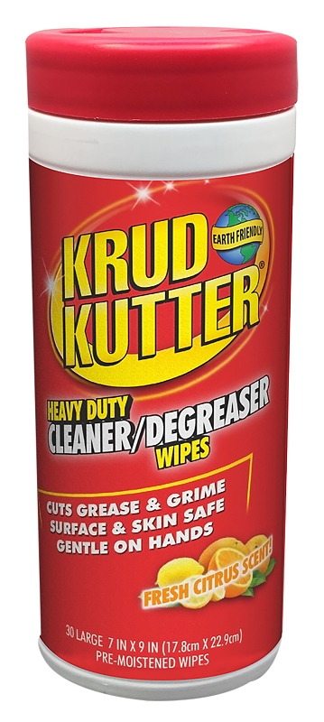 Krud Kutter Heavy Duty Fresh Citrus Cleaner Degreaser Wipe (30 Count)