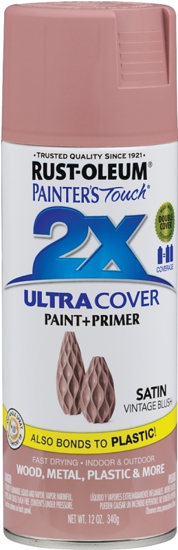 Painter's Touch 2x Ultra Cover 12 Oz. Satin Vintage Blush Spray Paint