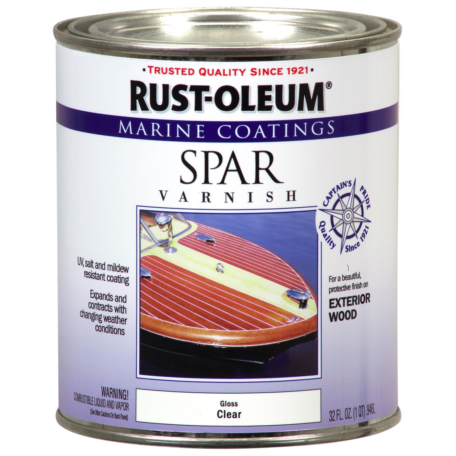 Marine Coatings Spar Varnish, Clear Gloss, 1-Qt.