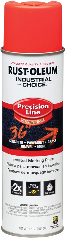 Rust-Oleum Industrial Choice Fluorescent Red Orange 17 Oz. Inverted Marking Spray Paint