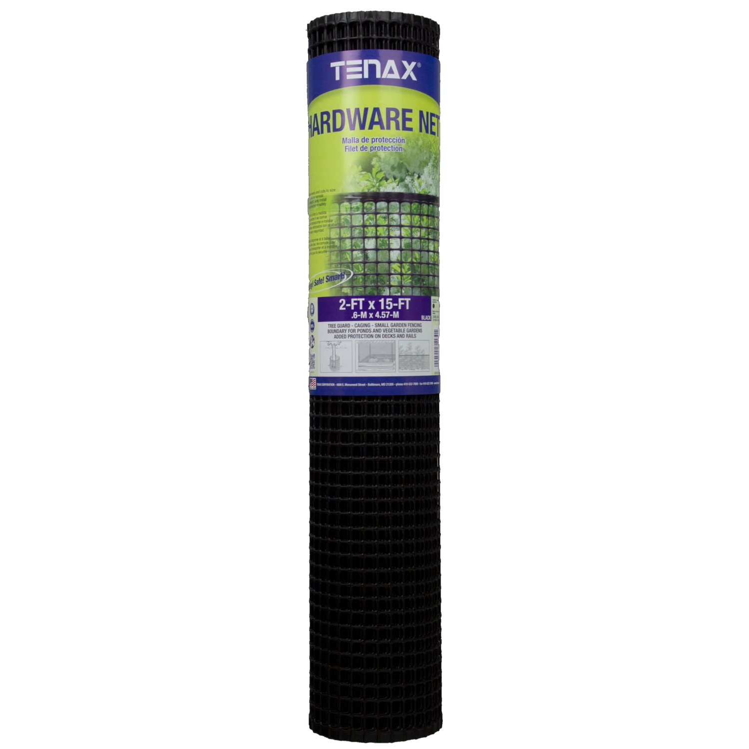 2 Ft. H X 15 Ft. L Polypropylene Hardware Netting Garden Fence, Black