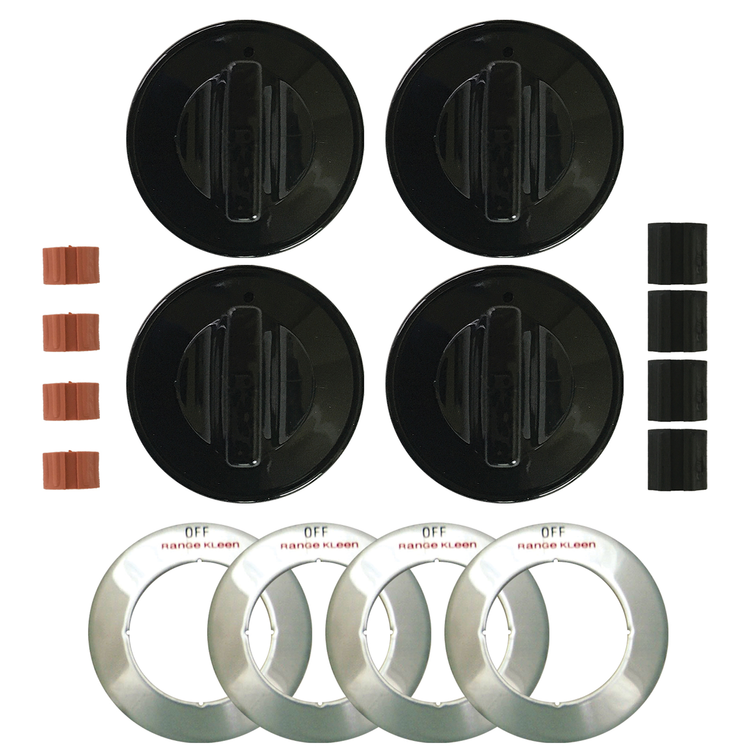 Range Kleen Black Gas Range Knob (4-Pack)