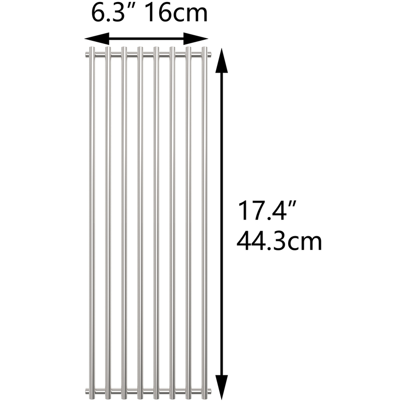 Baron Stainless Steel Grill Rod Grid 17.4" L X 6.3" W For Baron Series