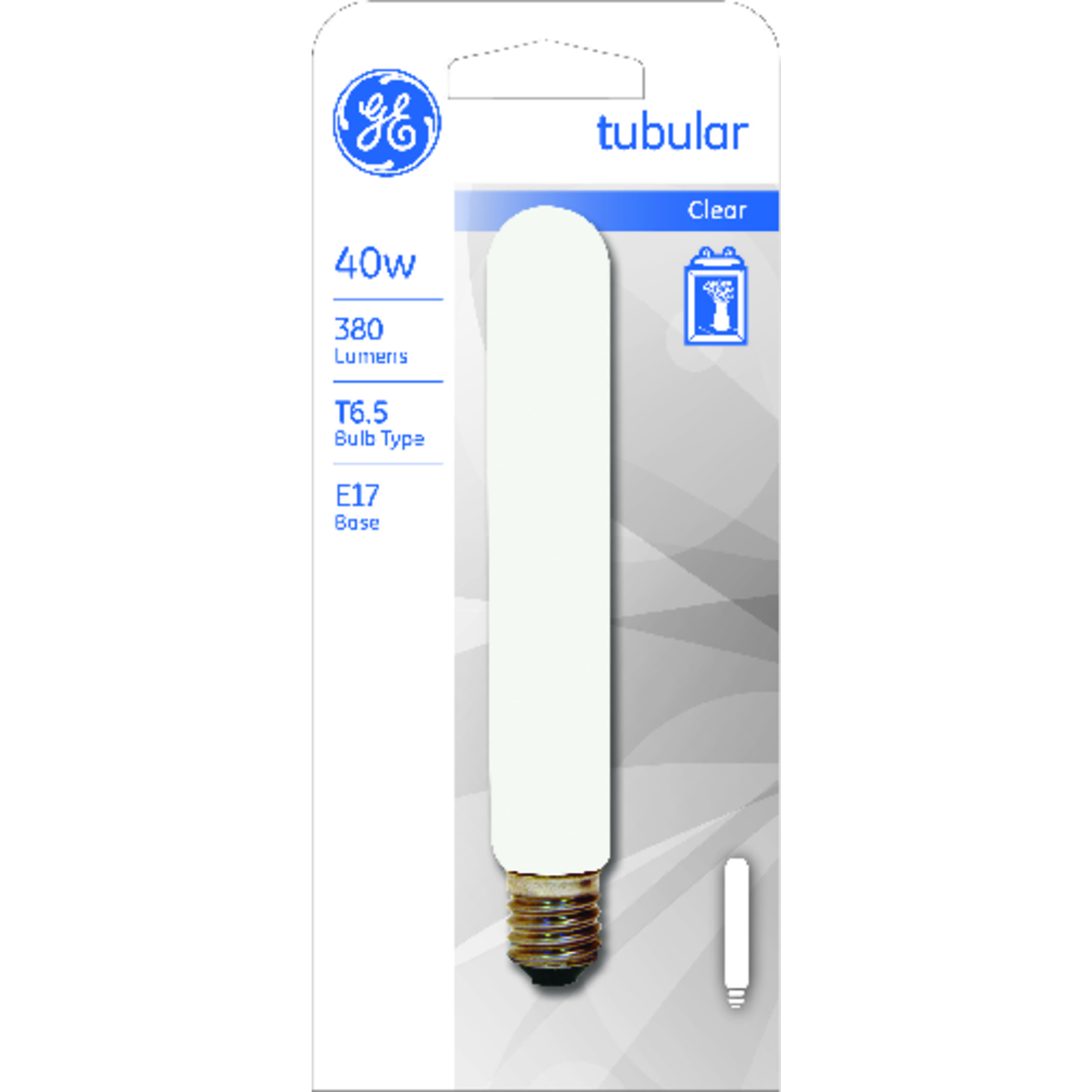 Satco 40W Clear Intermediate Base T6.5 Incandescent Tubular Appliance Light Bulb