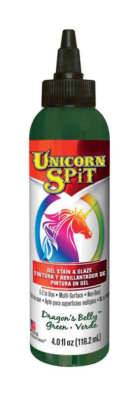 4 Oz. Dragon's Belly Green Gel Stain & Glaze - Multi-surface Use