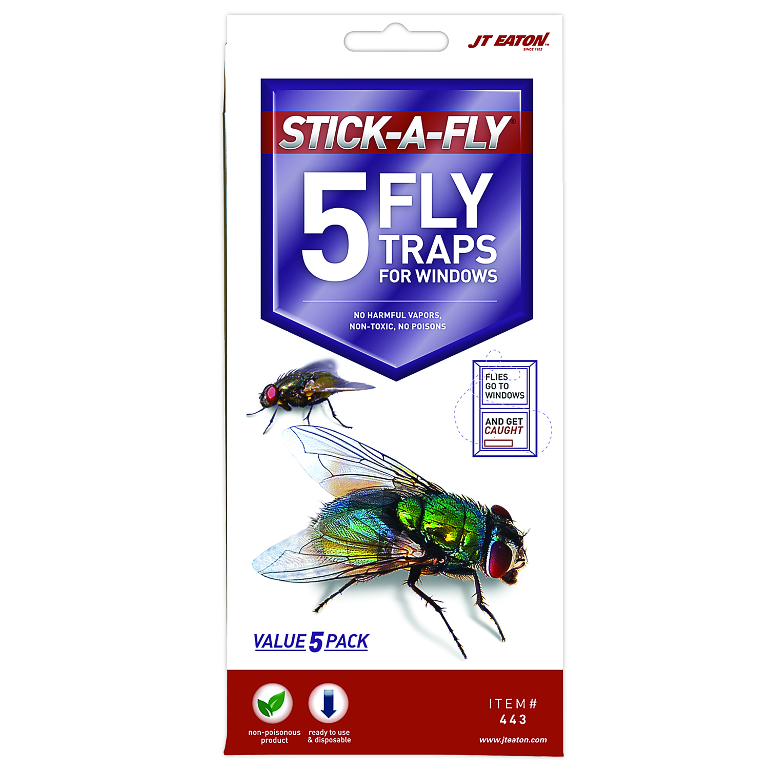 JT Eaton Stick-A-Fly Disposable Indoor Fly Trap (5-Pack)