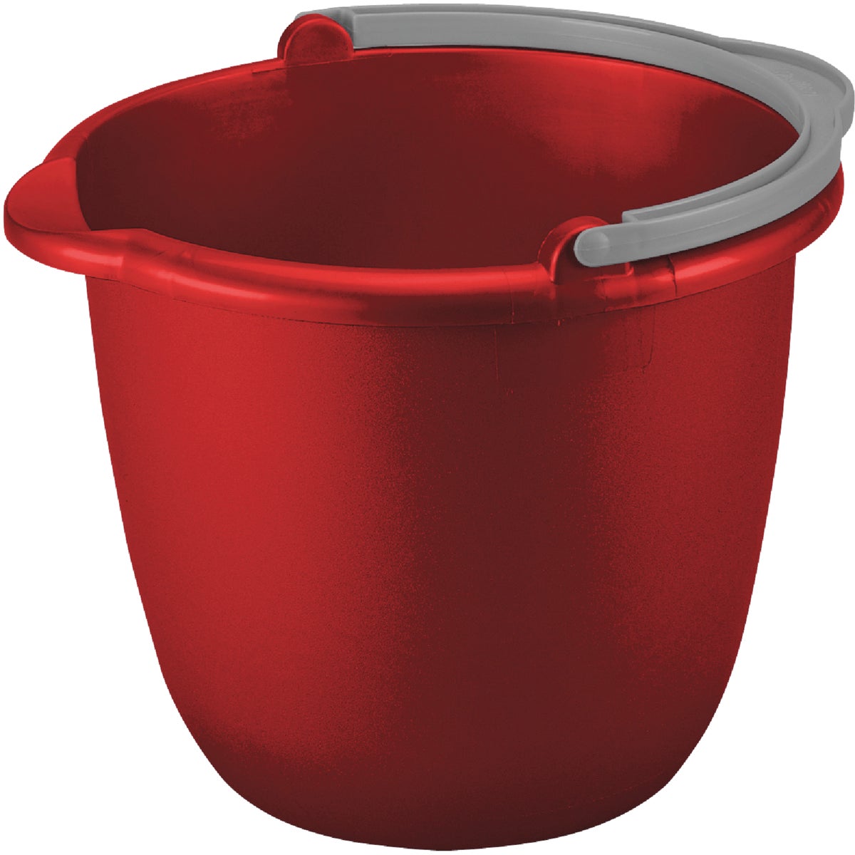10 Quart Red Classic Spout Bucket With Integrated Hand-grips