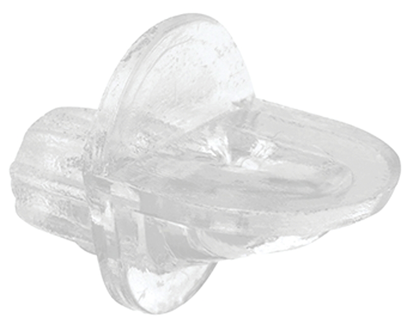 Prime-Line 1/4 In. Dia. x 11/16 In. L. Clear Butyrate Shelf Support (8 Count)