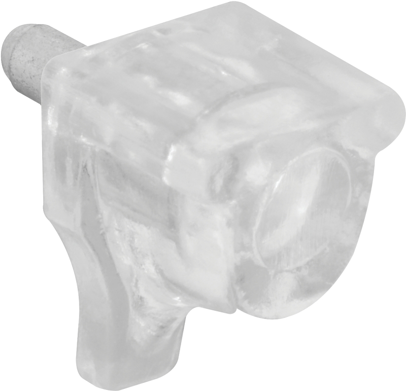 Prime-Line 3mm Clear Plastic with Metal Stem Shelf Support (8-Count)