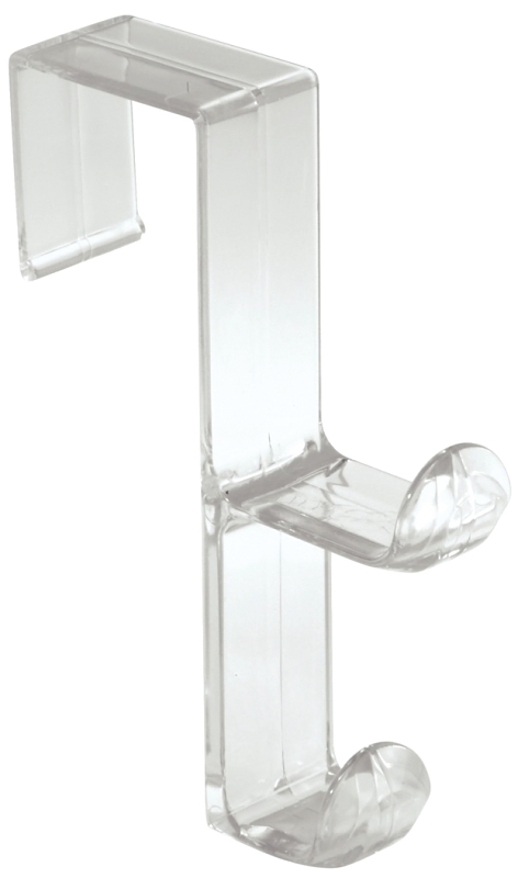 iDesign Plastic Clear 1 In. Over-the-Door Hook
