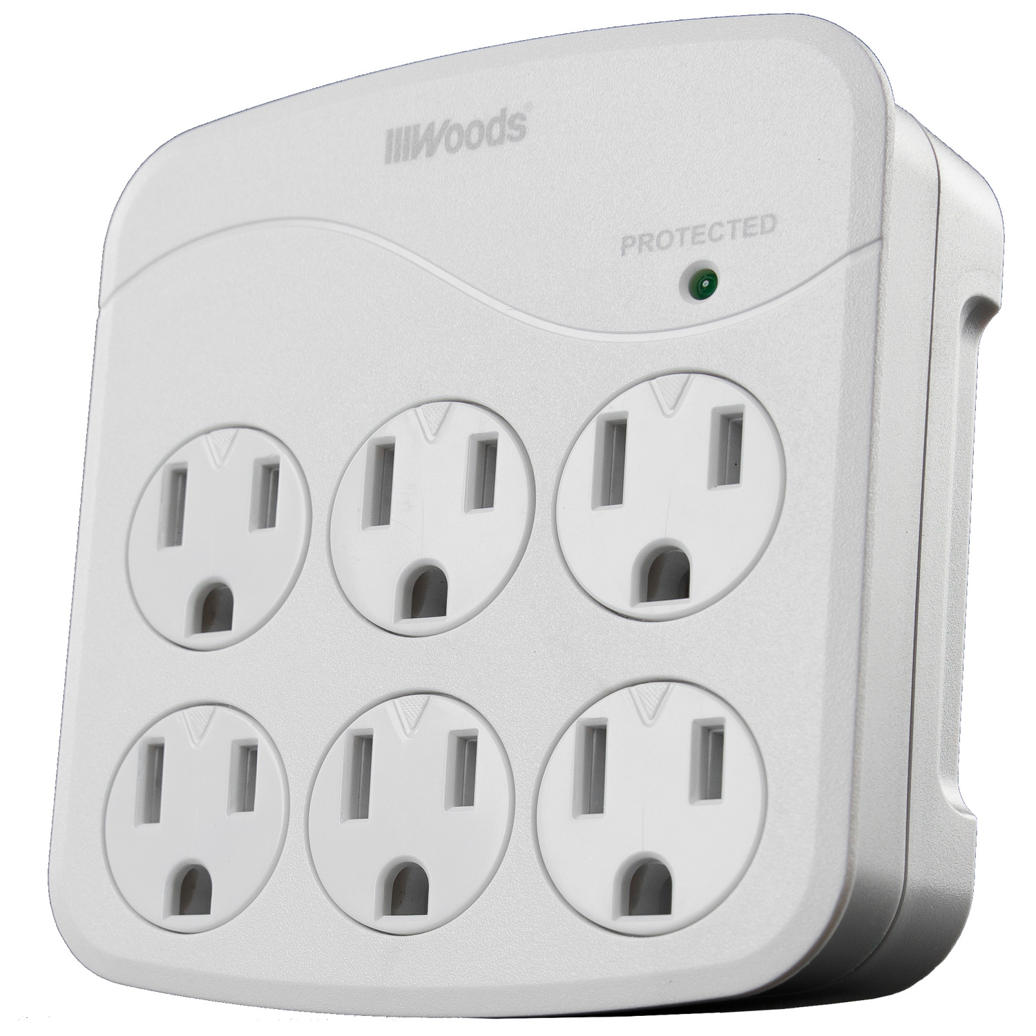 6-outlet 15a Gray Surge Tap With Phone Cradle And Safety Covers