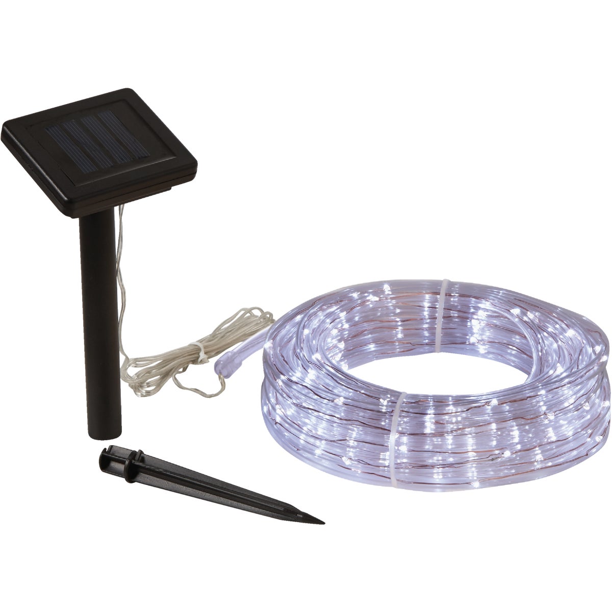 28 Ft. 100-light Led Cool White Solar Rope Light B-22cw