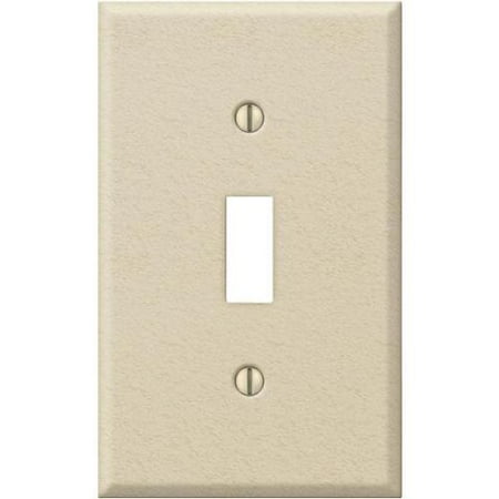 8ik101 Pro-ivory Steel Wrinkle Single Toggle Wall Plate